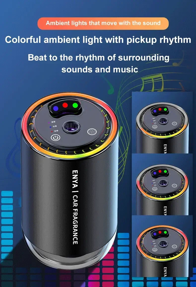 Car Air Freshener 3 Color Essential Oil Fragrance Diffuser Smell Distributor USB Rechargeable Aromatherapy Scent Air Refresher