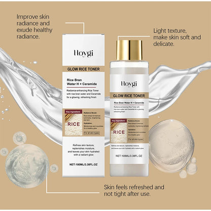 Hoygi Peel Shot Ampule Set Rice Toner Moisturizing Facial Essence Glowing Skin Water-oil Balancing Essence Revitalizing Skin Dullness