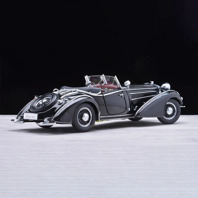 1/18 Scale 1939 Horch Convertible Sports Car Simulation Alloy Car Model Static Display Collectible Toy Gift Souvenir Decoration