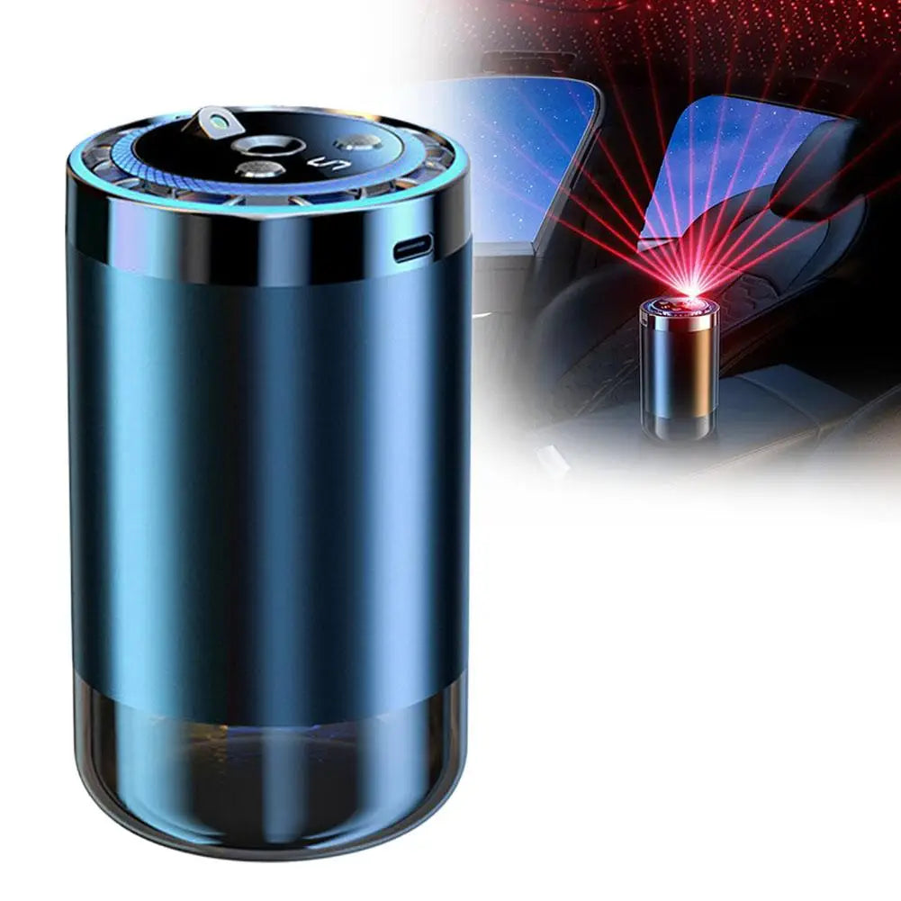Smart Car Air Freshener Car Fragrance Diffuser Auto Adjustable Modes RGB Music Syncing Light And Starry Sky Projection ﻿