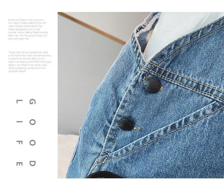 Girls' Fashionable Denim Overalls Medium Big Children's Casual Loose Denim Shorts Korean Style Baby Girl's Denim Overalls Shorts