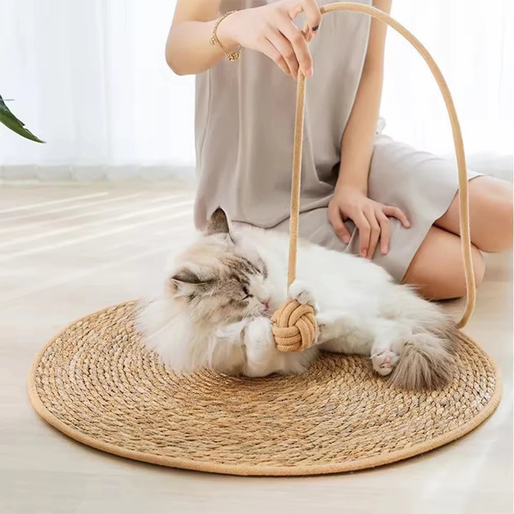 Dog Cat Scratcher Rattan Mat Board Cat Scratch for Sharpen Nails Scraper Cats Tree Cat scratching post Sofa Mats Furniture Protector