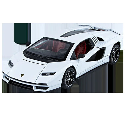 Lamborghini Countach LPI 800-4 Simulation1:24  Diecast Metal Alloy Model car Sound Light Pull Back CollectionToy Gifts