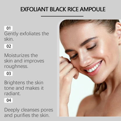 OUHOE White Black Rice Exfoliating Serum Peel Shot Facial Moisturizing Soften Blackhead Removal Hydrating Shrink Pores Skin Care Korea
