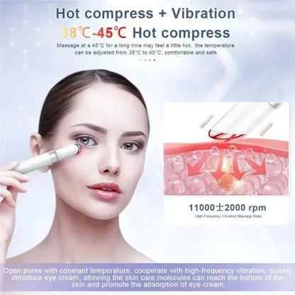 【BEST WISHES】Microcurrent EMS Electric Eye Massager Reduce Wrinkles Remove Dark Circles Hot Vibrations Beauty Skin Care Device