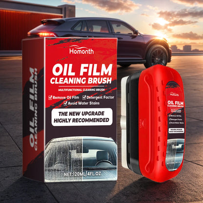 F1204 Car Windshield Oil Film Remover, Windshield Refurbisher, Stain Remover And Cleaning Brush