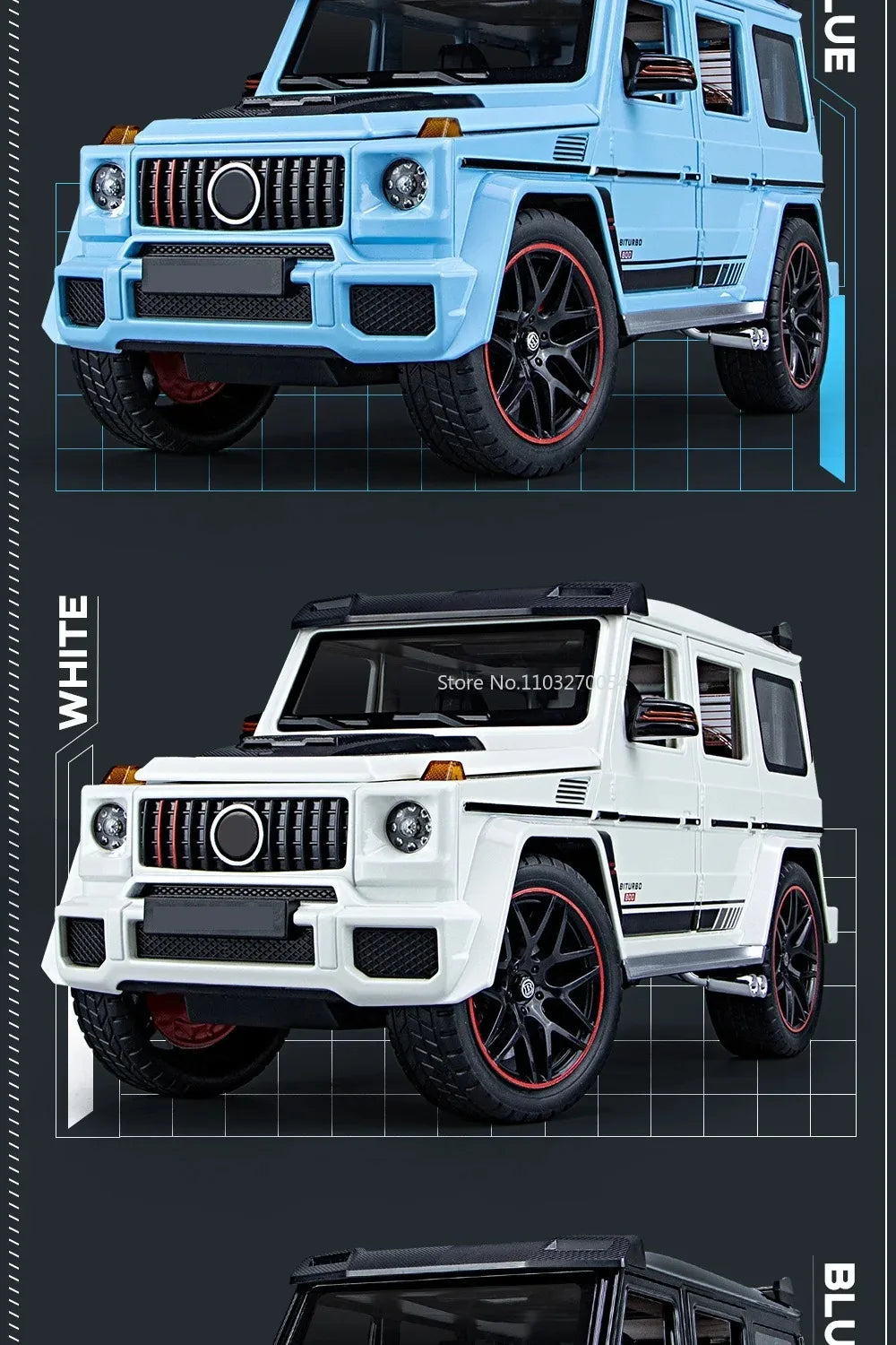 G800 Model Car 1:18 Alloy Diecast Metal Off-Road Vehicles Collection With Sound & Light Toy Cars Gift Series