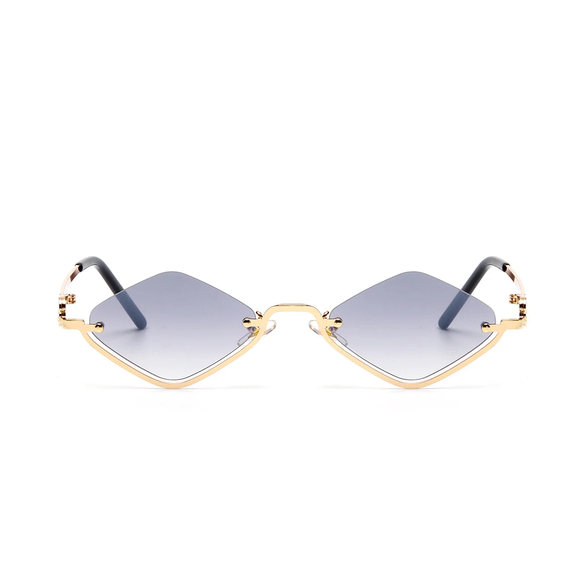 Small Frame Hexagon Sunglasses Women 2026 Luxury Brand Metal Rimless Rhombus Sun Glasses For Female Retro Polygon Eyewear UV400