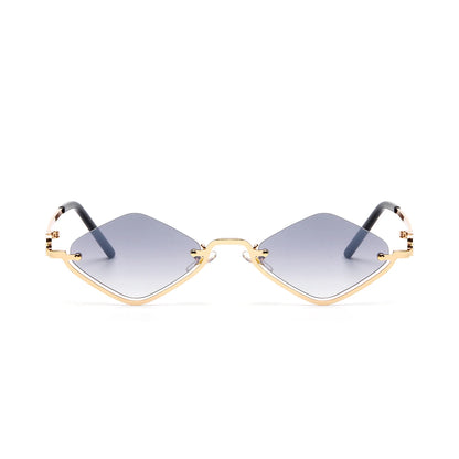 Small Frame Hexagon Sunglasses Women 2026 Luxury Brand Metal Rimless Rhombus Sun Glasses For Female Retro Polygon Eyewear UV400
