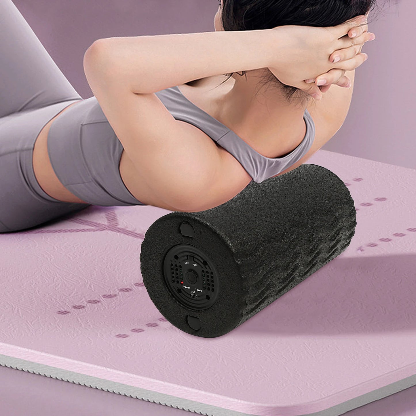 Massage Roller Pain Soreness Relieve Yoga Vibrating Roller for Back Pain, Leg Pain, Deep Massage for Trigger Point Release