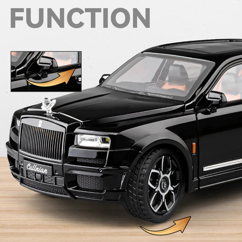 Rolls Royce 1:20 SUV Cullinan Alloy Luxy Car Model Diecast Metal Vehicles Car Model Simulation Sound and Light Gift