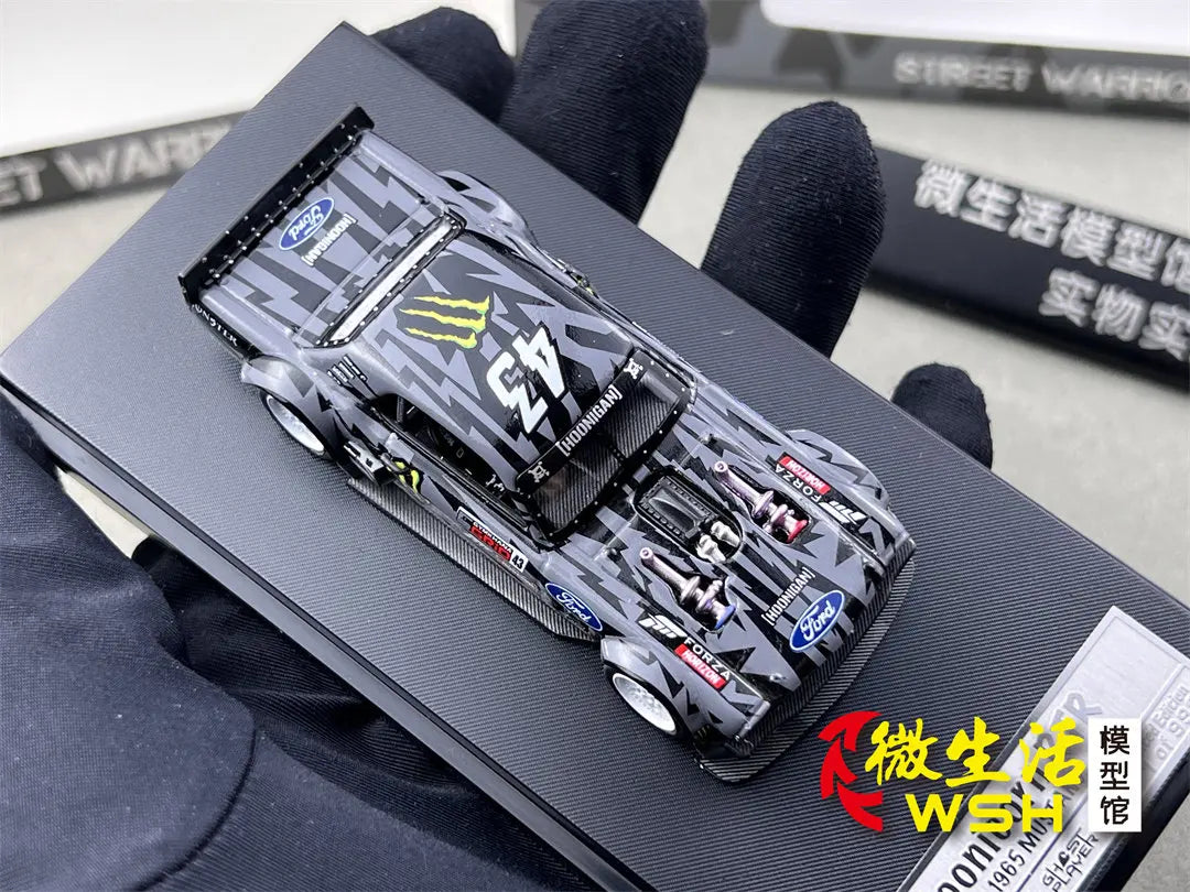 SW 1:64 Ford Mustang Hoonicorn RTR KamaZ Modified Trailer Simulation Static Alloy Car Model Gift Toy.