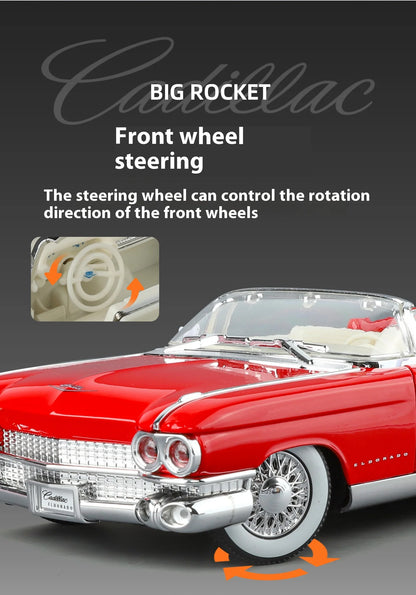 Retro luxury 1:24 convertible sports car alloy model, exquisite desktop ornaments, best collection for car model enthusiasts