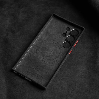 Magnetic ALCANTARA Case for Samsung Galaxy S25 S24 Ultra 5G Luxury Business Supercar Same Luxury Suede Leather Phone Cases