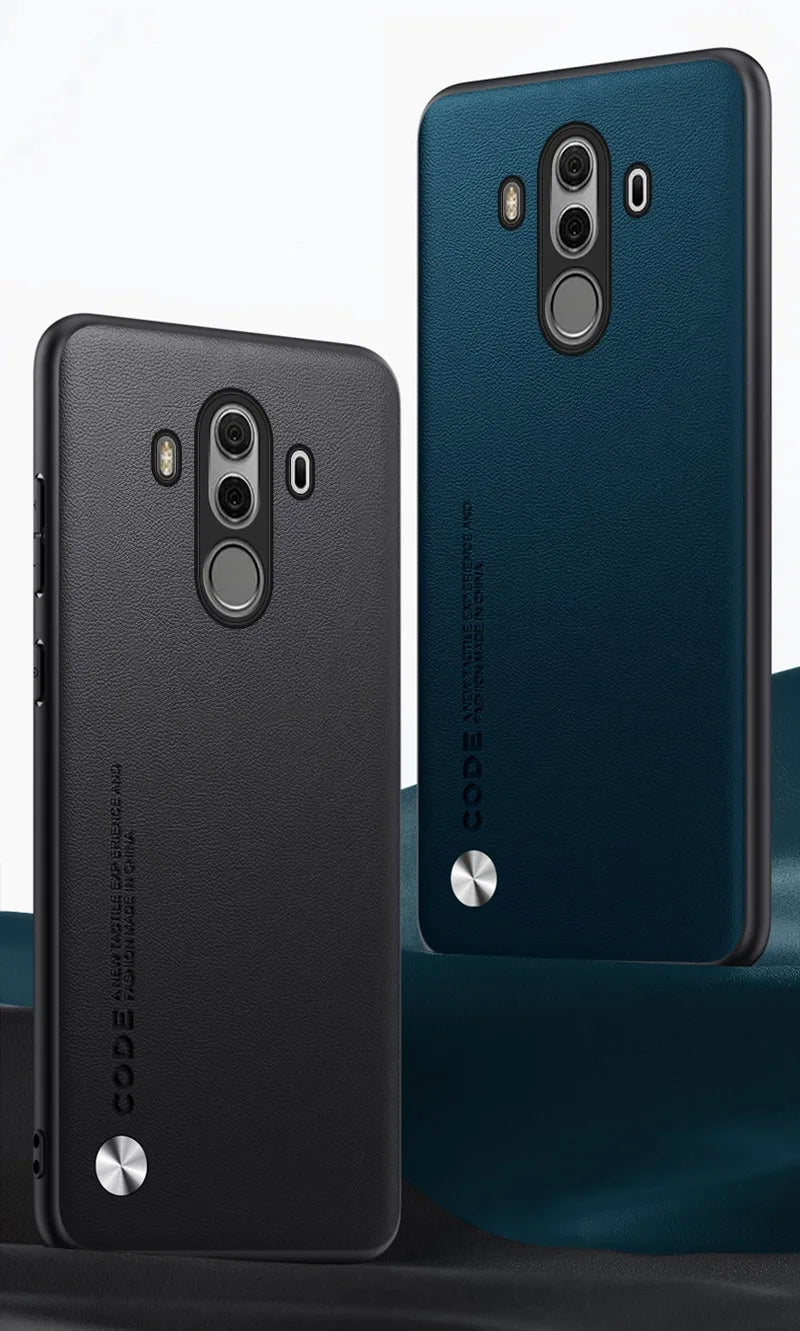 Luxury PU Leather Case For Huawei Mate 10 Pro 10Pro Back Cover Silicone Full Protection Phone Case For Huawei Mate 9 Mate9