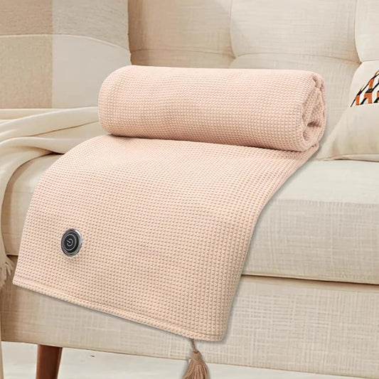 Electric Heated Shawl Wrap for Women USB Powered with Zippered Design Soft Fabric Wrap for Warmth and Comfort on Cold Days