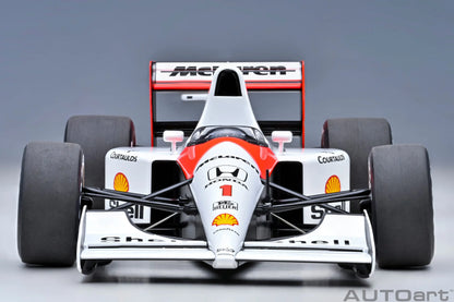 AUTOART New 1/18  Honda MP4/6 1991 #1 (with McLaren logo)  Car model  Send to a friend  Personal collection Static ornament