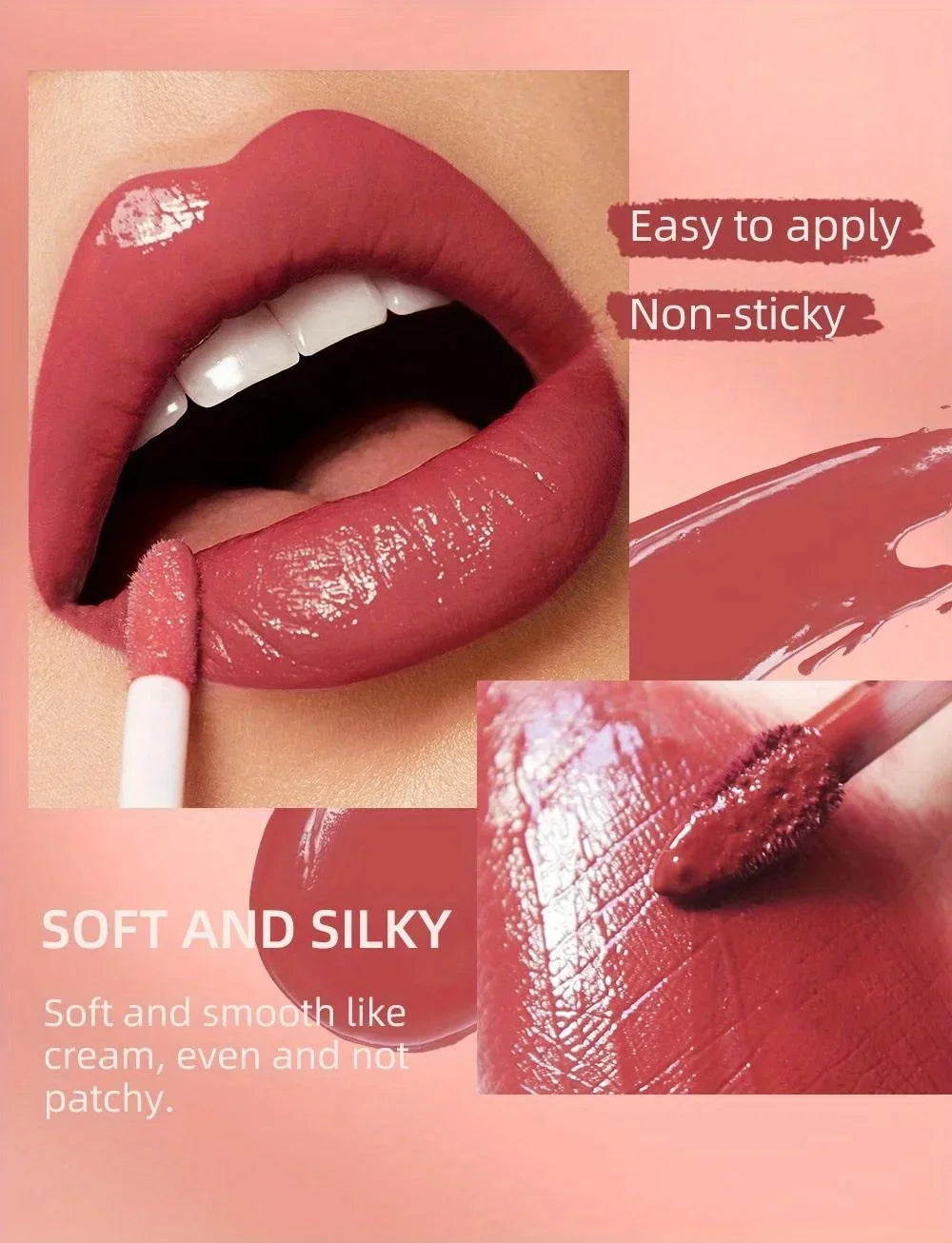 3 in 1 Lipstick and Lipliner Set, Long Lasting Waterproof Lip Stain Liquid Lipgloss Set for Women Halloween Gothic Makeup