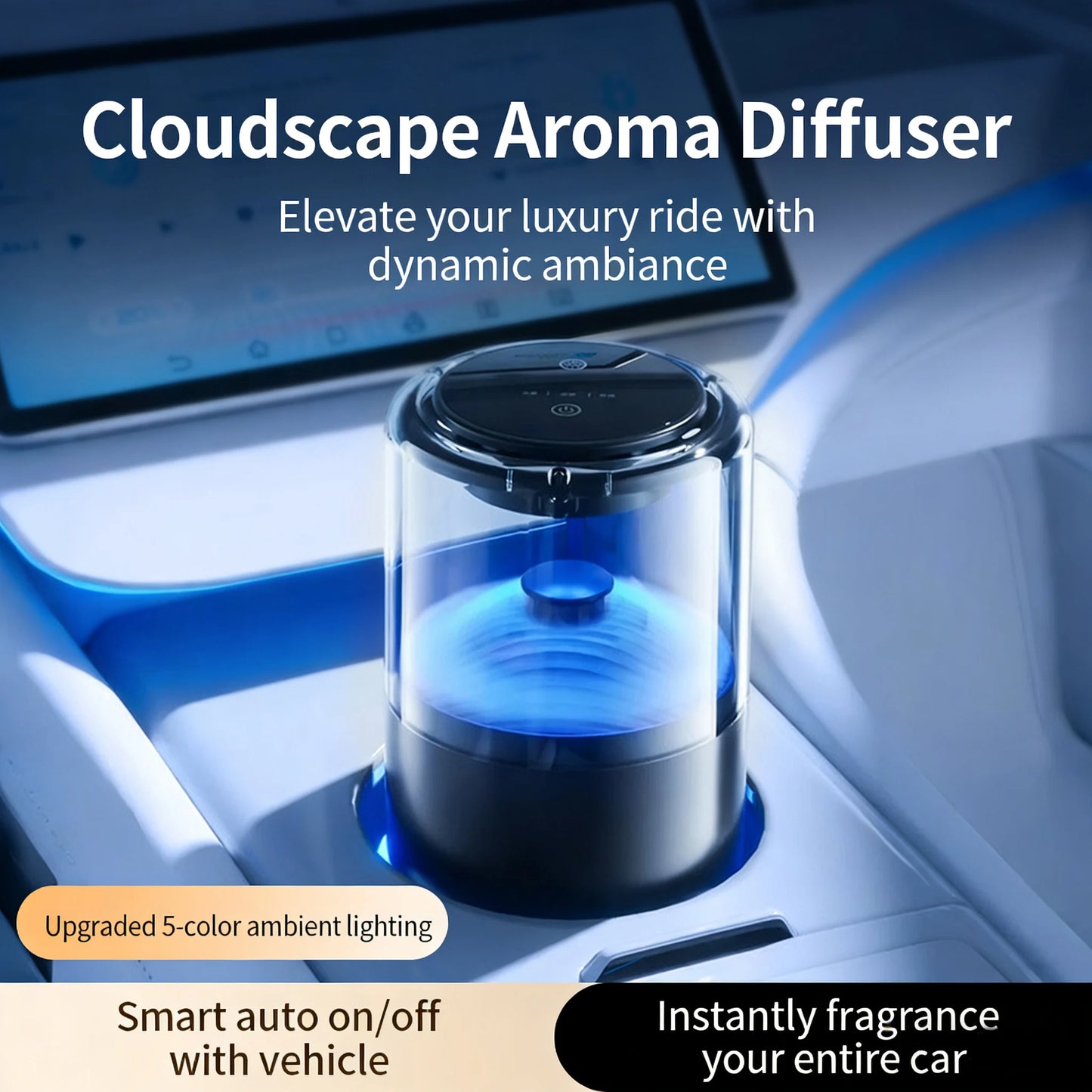 New Car Air Freshener Premium Smart Car Diffuser Cloud Mist Auto Spray High-End Car Air Freshener Car Accessories