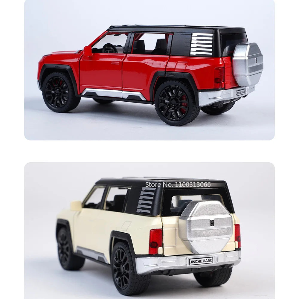 1/32 Alloy Model Cars BYD Look Up Off-road Vehicles Diecasts Model Toy 6 Doors Can Be Opened with Light Sound SUV for Gifts