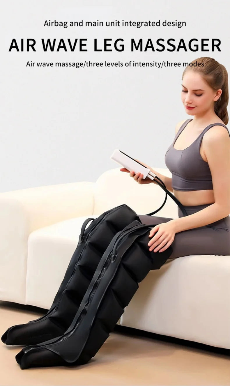 Air Pressure Leg Massager Foot Massage Boots Kneading Squeeze Deep Relaxation Calf With Remote Control