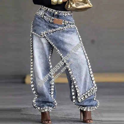 Fashion Women's Low Rise Denim Jeans Sexy Design 2026 New Summer Loose Fit Casual Trousers Universal Natural Waist Light Fold