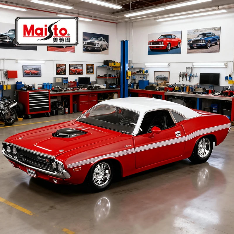 Maisto 1:24 Dodge Challenger R/T Coupe 1970 Alloy Car Diecasts & Toy Vehicles Car Model Miniature Scale Model