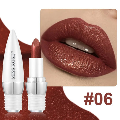 6-Color Matte Moisturizing Lipstick Without Filling Cup Long Hanging Velvet Finish Smooth Matte Lip Color Waterproof