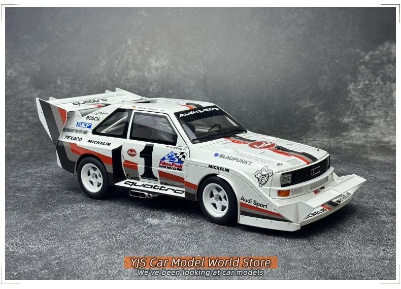 AUTOART 1/18 Audi Sport Quattro S1 Pikes Peak 1987 #1  Racing car model Car model Static ornament Collect Metal material