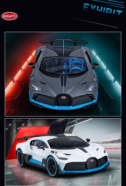 Large Size 1/18 Bugatti DIVO Alloy Sports Car Model Diecasts Metal Toy Vehicles Car Model Simulation Sound Light Gifts