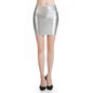 Sexy Women PU Leather Pencil Bodycon High Waist Mini Skirt Fashion Ladies Femme Shiny Patent Leather Wetlook Pole Dance Skirt