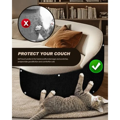 Cat Scratch Mat Trimmable Self-Adhesive Carpet for DIY Cat Climbing and Scratching Solution Ideal for Protecting Cat Couch Furn