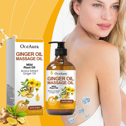 Relaxing Body Ginger Massage Oil Improve Rough Dry Skin Moisturizing Nourishing Restore Skin Vitality Body Care 100ML