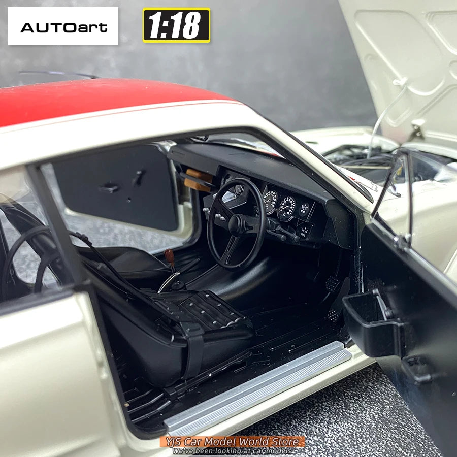 AUTOART Diecast car model 1/18 Nissan skyline GT-R 6#（RACING) 1971 Static display car models