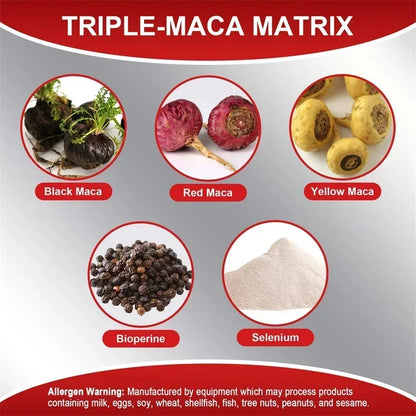Maca Root Capsules - To Support Energy, Endurance and Performance, Builds Muscle and Strength