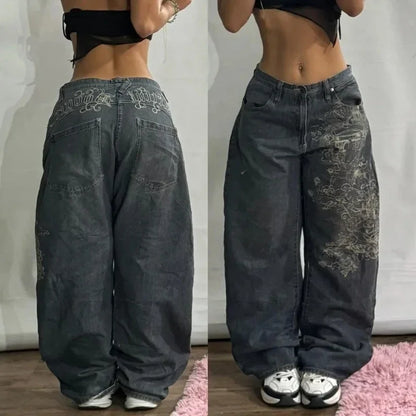 American New Fashion Vintage Washing Heavy Industry Multi-pocket Tooling Jeans Female Y2K Street Popular Baggy Drop Pants Tide