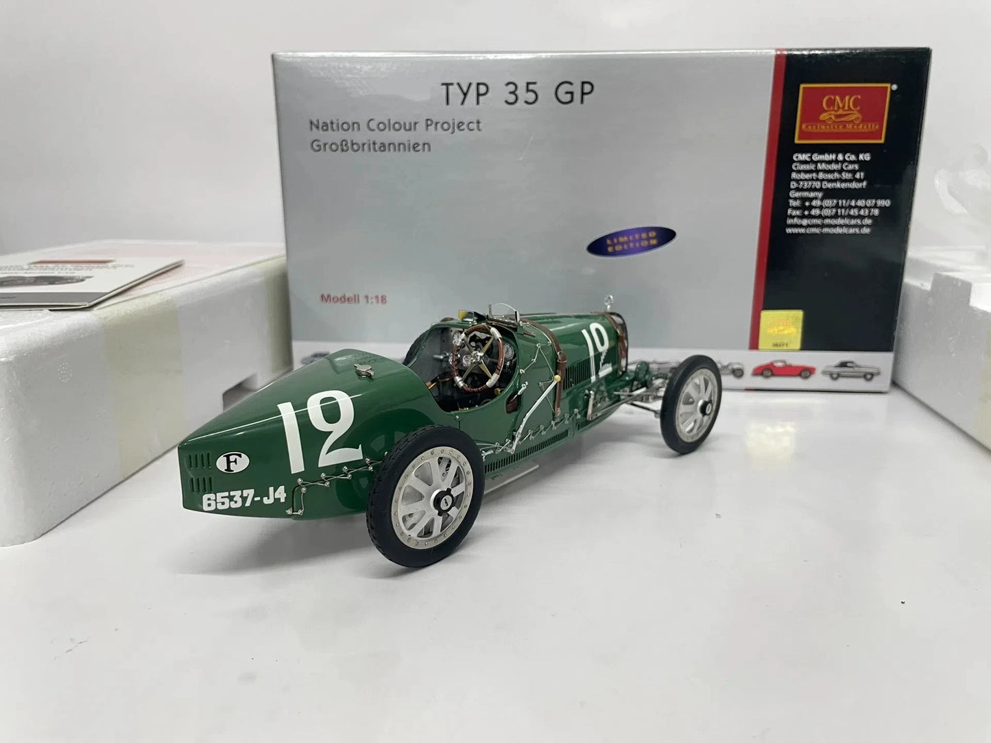 CMC 1:18 Typ35 GP #12 Simulation Limited Edition All Open Alloy Metal Static Car Model Toy Gift