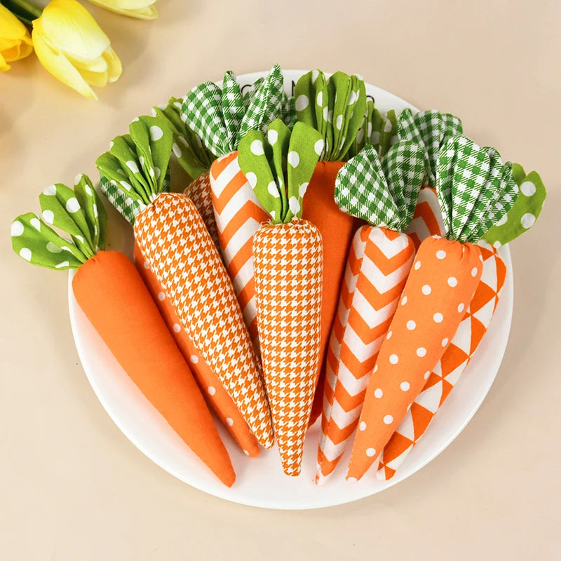 Easter Carrot Ornaments Spring Easter Party Decoration for Home Kids Birthday Favors Gift Soft Artificial Carrot Toy