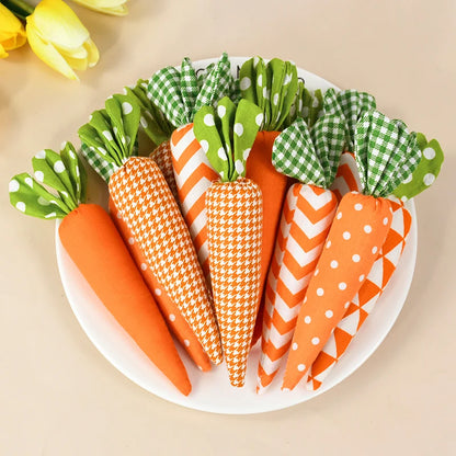 Easter Carrot Ornaments Spring Easter Party Decoration for Home Kids Birthday Favors Gift Soft Artificial Carrot Toy