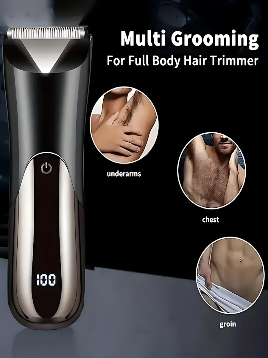 Trimmer Shaver For Man Electric Beard Whisker Sideburns Razor Electric USB Rechargeable Li-ion Battery Display Body Hair Removal