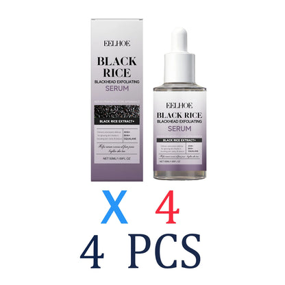 eelhoe Black Rice Exfoliating Serum Gentle Daily Facial Peel with Lactobionic Acid Squalane Hydrating Brightening Essence Glowing Skin