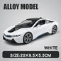 BMW I8 Sports Car Alloy Diecast 1:22 Model Car Vehicle Collection Simulation Sound & Light Toy Car Gifts