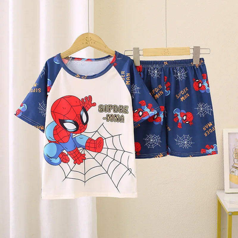 Toddler Baby Girls Boys Minnie Mouse Pajamas Sets Summer Short Sleeve Pyjama Stitch Enfant Baby Pijama Kids Night Wear Homewear Pjs