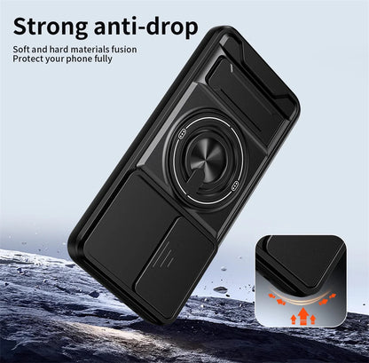 Magnetic Ring Holder Phone Case for Samsung Galaxy A56 A55 A37 A36 A35 A34 A26 A17 A16 A15 A14 4G 5G Slide Camera Protect Cover
