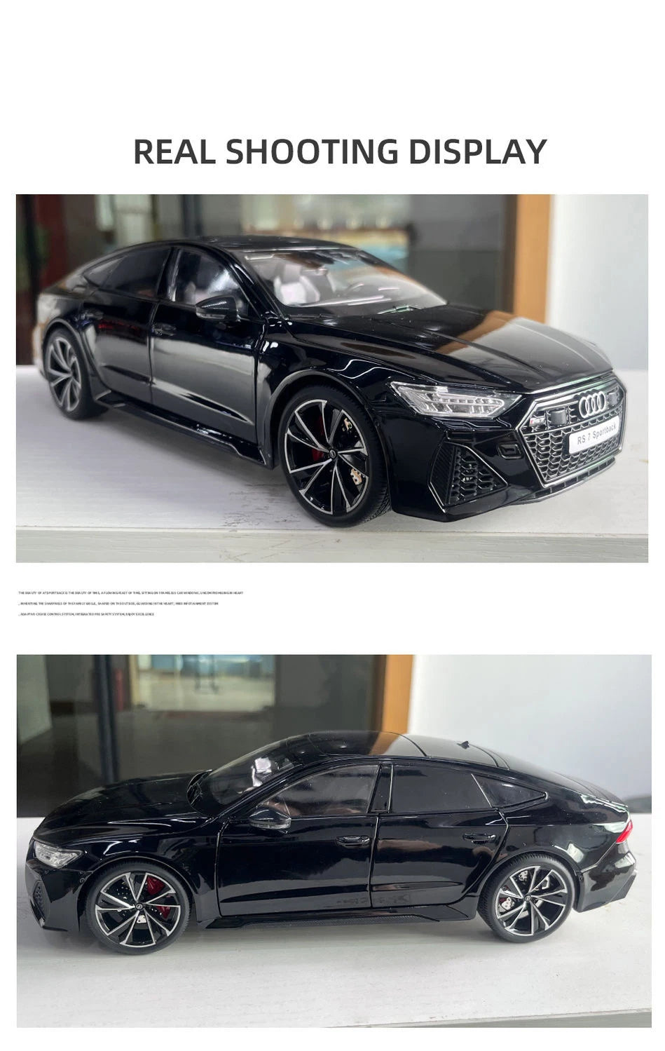 Key Remote Control Version 1:18 AUDI RS7 Alloy Sports Car Model Diecast Metal Racing Vehicle Car Model Sound Light Toy Gift