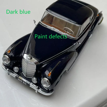 1:18 Benz Convertible Car Model Die-cast Alloy Collection 300 Sc Cabriolet 1957 & Coupe 1955 The Paint Defective