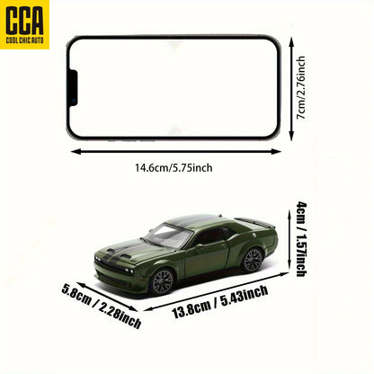 CCA 1:36 Dodge Challenger Alloy DIY Race Car - Detachable & Customizable Parts, Buildable Model Kit for Collectors