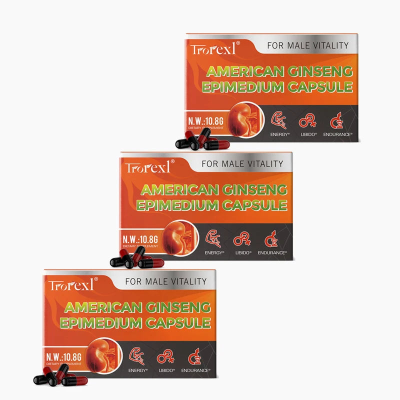 Ginseng Supplement - Mood Enhancer Supplement - Stress Relief - Male healthy Pill - Enhance Energy & Endurance - Booster for Men