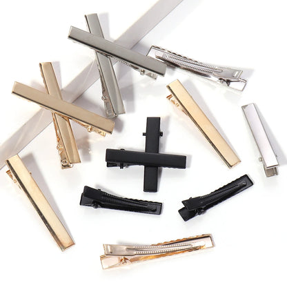 20-50PCS Hair Alligator Clips Metal Single Prong Duck Bill Hair Clips Flat Top with Teeth Curl Clips for Hair Accessories DIY