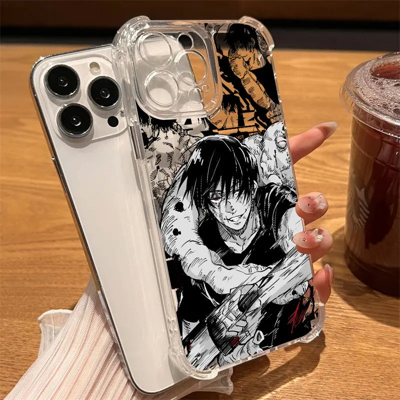 Jujutsus Anime Kaisens Phone Case Clear For iPhone 17 16 14 15 11 12 13 Pro Max 16 E Plus 17 Air Soft Shockproof Anti-fall Cover